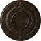 Ekena Millwork Dauphine Ceiling Medallion (Fits Canopies up to 13 1/4"), 33 7/8"OD x 1 3/8"P, Stone Hearth Crackle CM33DASHC - alternate 1